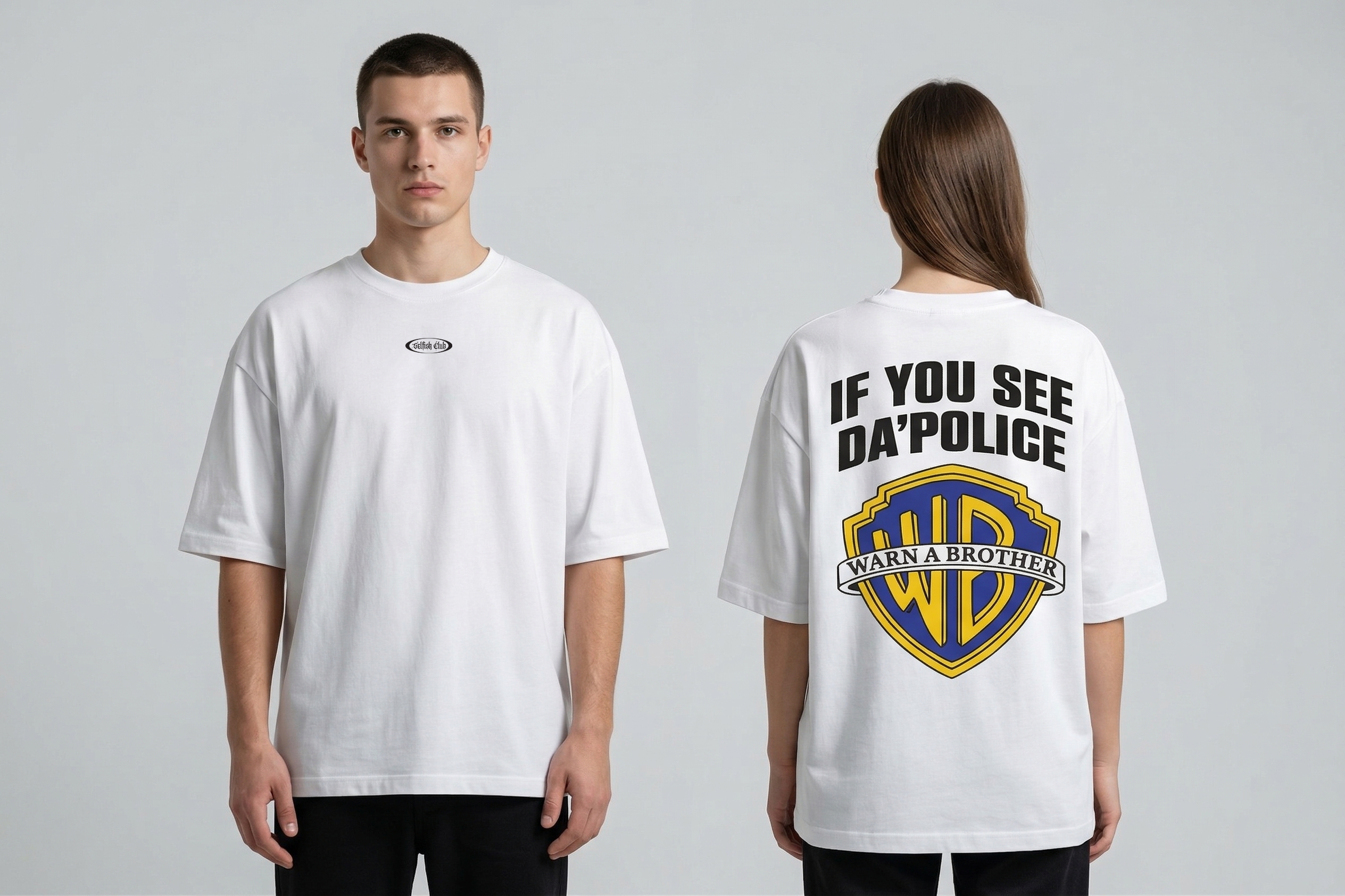 Warn a Brother | Unisex | Oversized T-Shirt